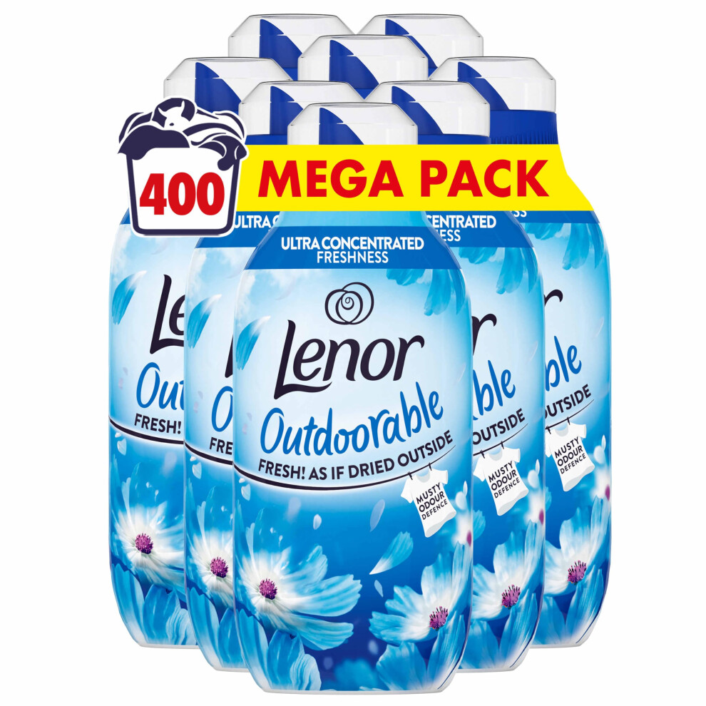 Lenor Outdoorable Fabric Conditioner 400 Washes (8X50), Spring Awakening - Ultra Concentrated Freshness