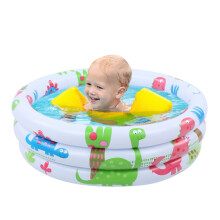 Inflatable Paddling Pool,3 Ring Portable Paddling Pools with Inflatable Safety Bubble Bottom,Indoor&Outdoor Water Play Swimming Pool for Pet,Summer