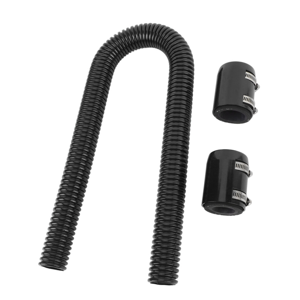 36 Inch Flexible Stainless Steel Radiator Hose Kit With Clamps Black 8041383370290