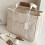 Large Canvas Diaper Bag with Adjustable Shoulder Strap, MultiCompartment Organizer for Travel 4