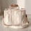 Large Canvas Diaper Bag with Adjustable Shoulder Strap, MultiCompartment Organizer for Travel 2