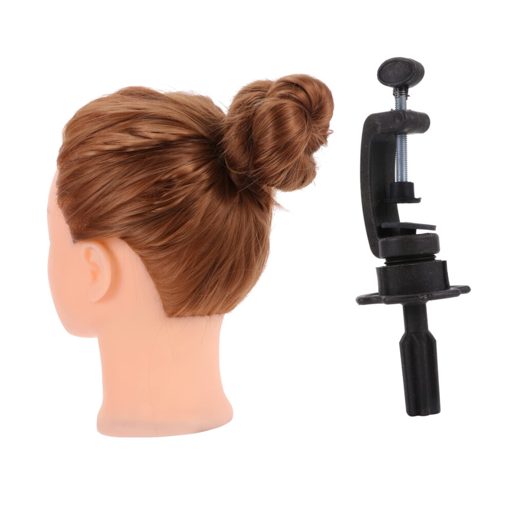 Mannequin Head for Hair Styling with Super Long Synthetic Hair for Hairdressing Training
