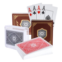 pengxiaomei Two Decks of Poker Cards, Professional Playing Cards PVC Waterproof Poker Plastic Coated Playing Cards Classic Tricks Tool for Texas