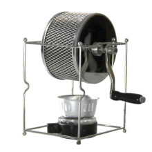 Manual Coffee Roaster Stainless Steel Drum Hand Crank for Even Heat Home and Kitchen Use