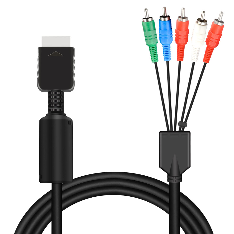 Component Av Cable 6Ft Plated Connectors Hdtv 480P For Ps2 Ps3 Slim Gold 9455672803113