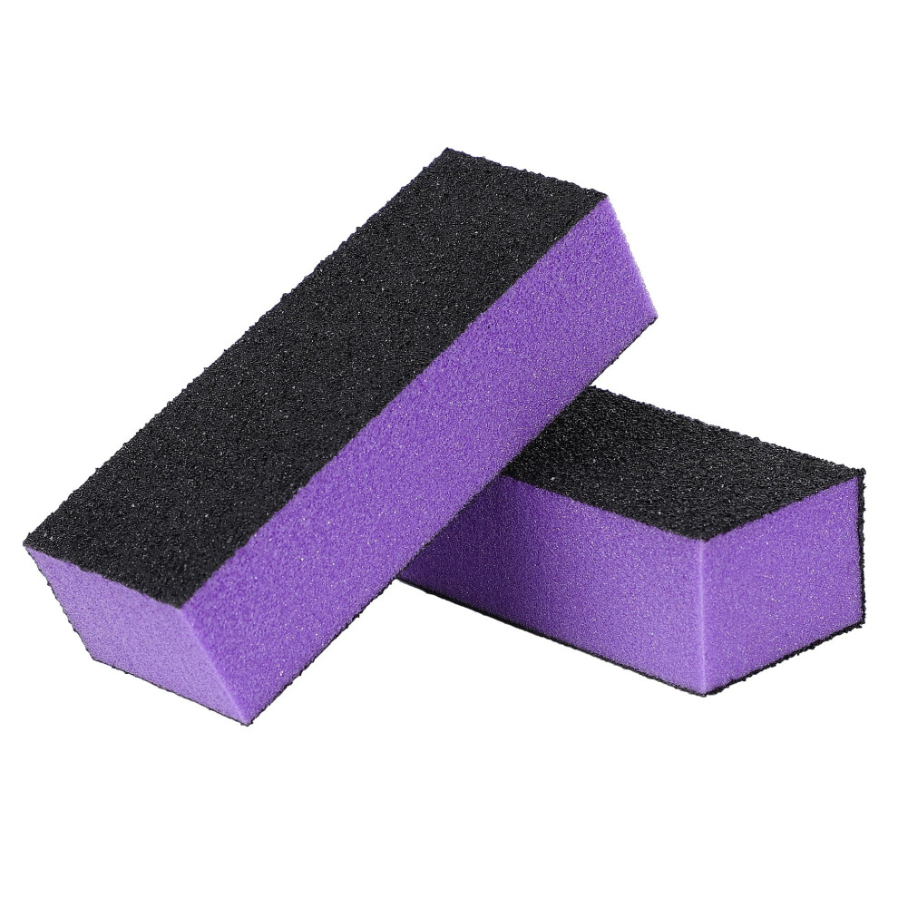4 Way Nail Buffer Block 2 Pcs for Natural and Acrylic Nails, Manicure Sanding and Polishing Block