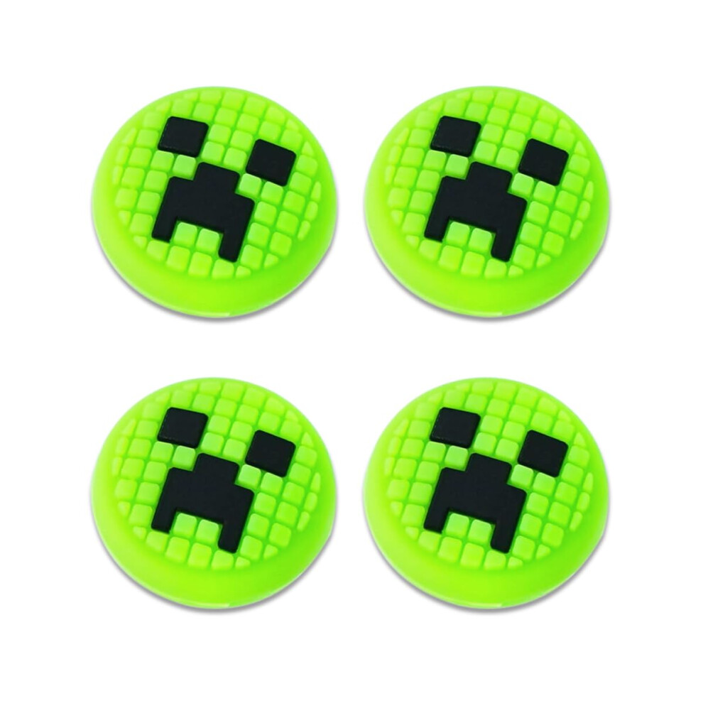 Thumb Grips Cute Kawaii Joystick Covers For Nintendo Switch Oled And Lite, 4Pcs Silicone Caps Green 9455672803229