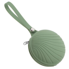 Silicone Pacifier Holder Case with Easy Clean Surface for Travel Lightweight Storage Bag Green