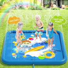 Peradix Sprinklers Pad | Water Splash Play Mat Pad Summer Outdoor | Garden | Beach Water Spray | Sprinkle Mat Pool Toys Games For Kids | Children |