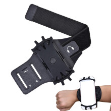 Running Phone Armband with 360 Rotation, Adjustable Sports Wristband Fits 47 Inch Phones