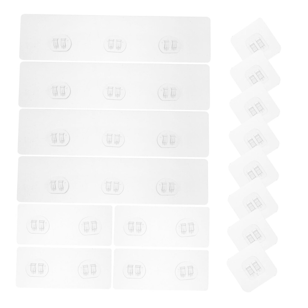 21Pcs Adhesive Wall Hooks Strong Nodrill Removable Hold For Bathroom And Home Organization 9455672803458