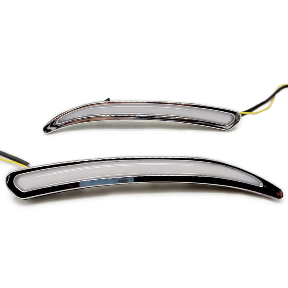 2Pcs Led Daytime Running Lights With Dynamic Turn Signal Waterproof Fog Lamps For Buick Regal Gs 20112016 9455672803526