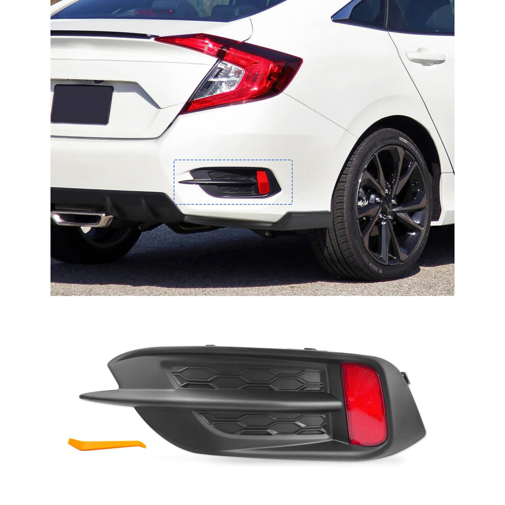 Rear Bumper Reflector And Tail Bezel 20162021 Right Passenger Side For Honda Civic Sedan Light 9455672803564