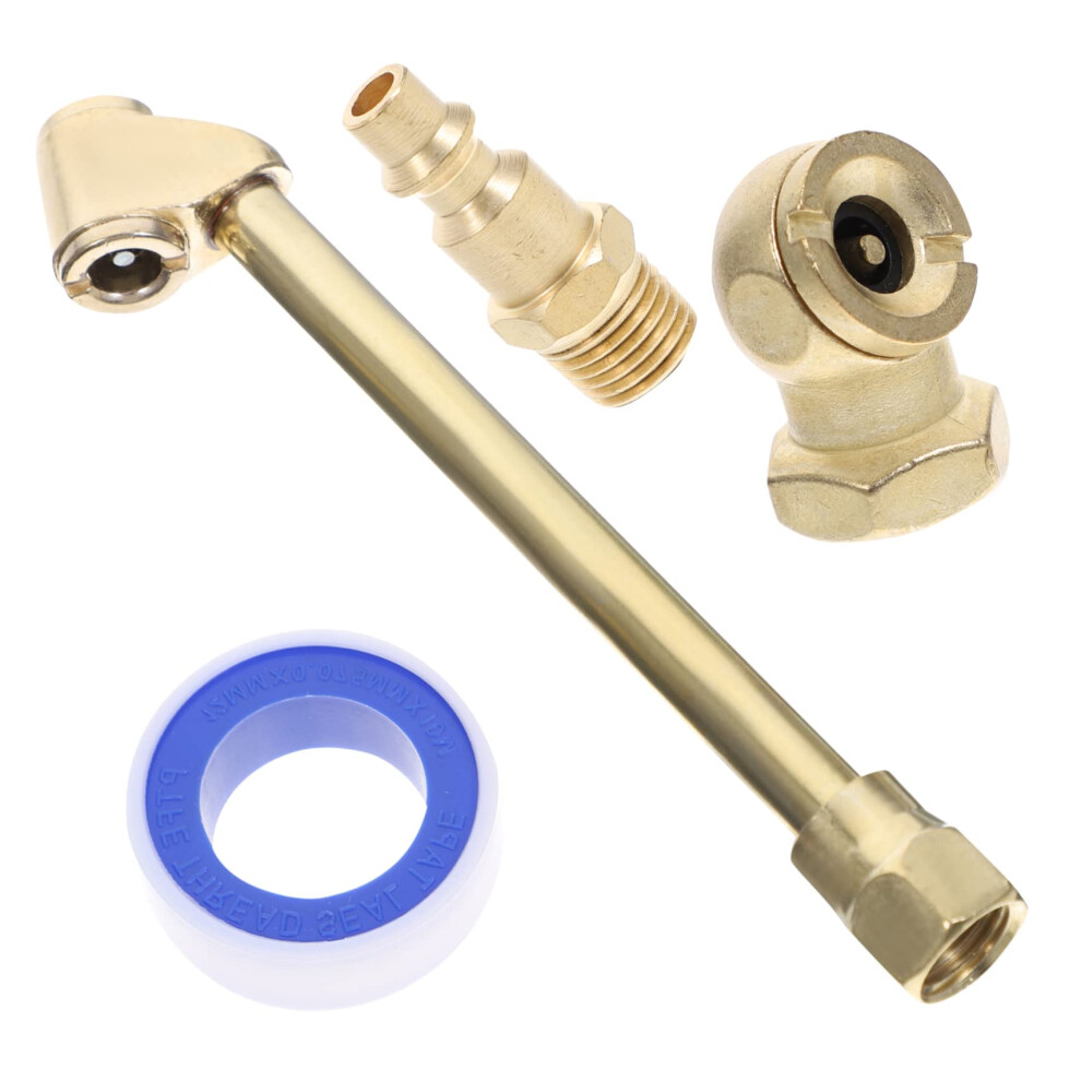 Brass Air Chuck Set For Air Compressor Includes Adapter And Tape For Tire Inflator 9044945398267