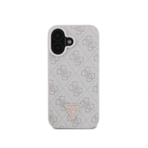 Guess Triangle Logo Magsafe Impact Case Cover For Apple iPhone 16 Pink 2