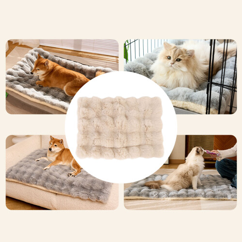 S 34x49cm Fluffy Pet Bed Pad Soft Plush Mat 2