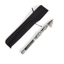 1.8m Mini Telescopic Fishing Rod Carbon Fiber Spinning Pole with Stainless Steel Guide Ring
