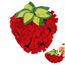 Strawberry Dog Snuffle Mat 18x14in Non Slip Interactive Foraging Toy for Bunny Guinea Pig