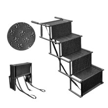 Folding Dog Ramp for Mazda CX60 20222024, 4 Step Portable Pet Ladder for SUV, JointFriendly Design