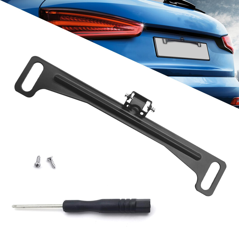 Universal Rear View Camera Mount With Adjustable License Plate Bracket For Cars, Black 9070919958434
