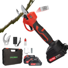21V Cordless Electric Pruning Shears 600W Brushless Motor with 2 Batteries for Tree Branches