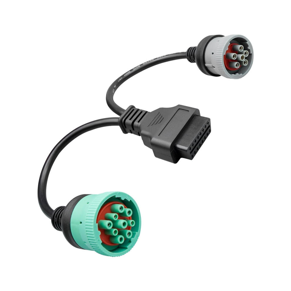 Diesel Truck Diagnostic Cable 9 Pin J1939 And 6 Pin J1708 To 16 Pin Obd2 Adapter Splitter 9455672804134