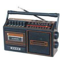 OldFashioned Nostalgic Cassette Player Portable Vintage Tape Recorder MultiBand Radio SD/USB Input Headphone Jack