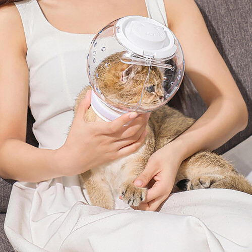 Breathable Cat Muzzle and Adjustable Cat Helmet for Grooming Safety and Biting Prevention 16cm 1