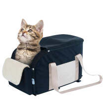 Dog Car Seat Plush Center Console Pet Bed with Double Fixing Security and Washable Cushion