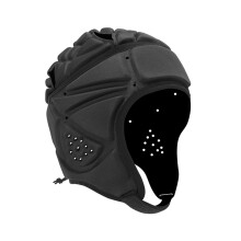 Football Safety Hat Unisex Black Adjustable Goalkeeper Padding Headgear For Adults, Youth, Kids Soccer