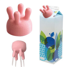 Funny Milk Bottle Cap Cow Udder Shape Spill Pouring Fits Most Cartons