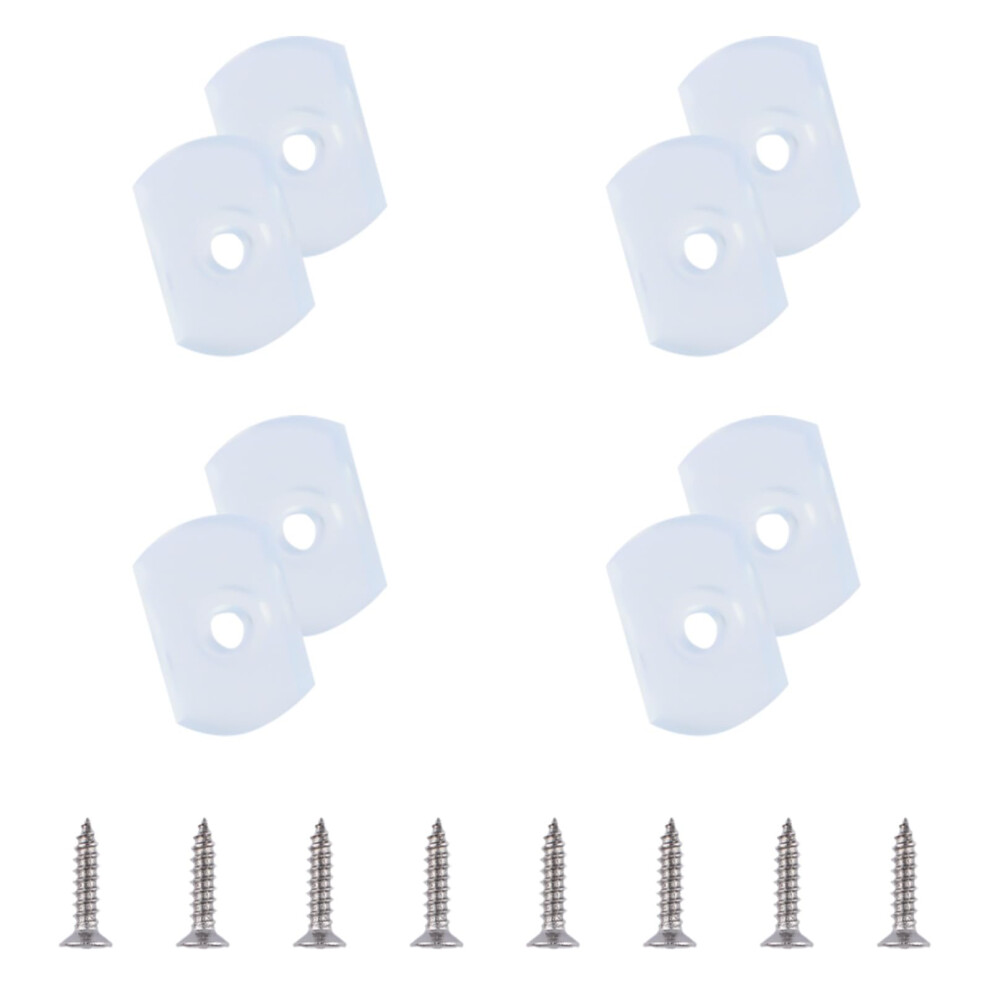 8Pcs Transparent Rubber Shower Door Bumpers For Noise Reduction And Safety Protection With Screws 9044945399974