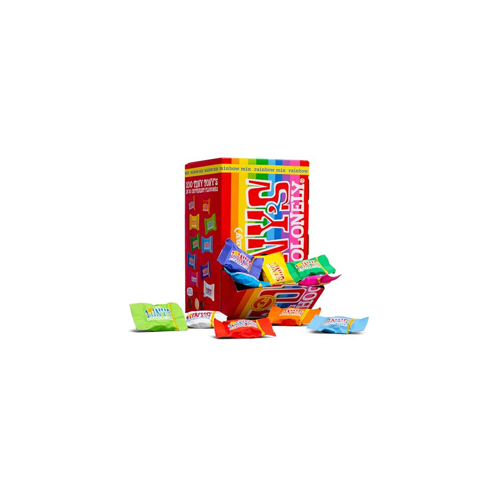 Tony's Chocolonely Tiny Tony's Chocolate Gift Box - 900G Mini Chocolate Mix To Share, 10 Different Flavours, Individually Wrapped, Vegetarian, Belgian