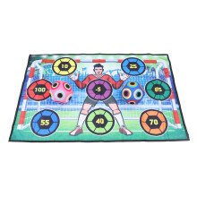 Set di Giochi con Palla da Calcio e 2 Palloni con Pompa, Tappeto 150x100cm per Gioco al Chiuso e all'Aperto