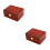 2Pcs Durable Watch Storage Box for Men Wooden Cotton Material Assorted 4