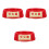 3Pcs Plastic Fire Extinguisher Mount Base Red Glow in Dark Home Holder 4