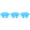 3Pcs Silicone Muffin Baking Pan Sky-Blue Non-Stick Mold 6