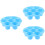 3Pcs Silicone Muffin Baking Pan Sky-Blue Non-Stick Mold 8