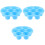 3Pcs Silicone Muffin Baking Pan Sky-Blue Non-Stick Mold 5
