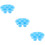 3Pcs Silicone Muffin Baking Pan Sky-Blue Non-Stick Mold 11