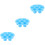 3Pcs Silicone Muffin Baking Pan Sky-Blue Non-Stick Mold 7