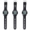 3Pcs Durable Black Soccer Referee Countdown Stopwatch Sports Timer 7
