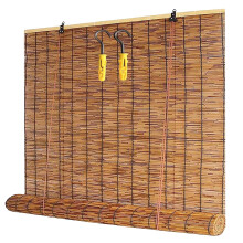 Bamboo Outdoor Blinds Waterproof Blackout Privacy Roll Up Shades for Patio Porch 80W x 84H