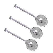3 Pcs Stainless Steel Skimmer with Clip, Oil Filter Spoon for Frying, Durable Easy Clean Colander