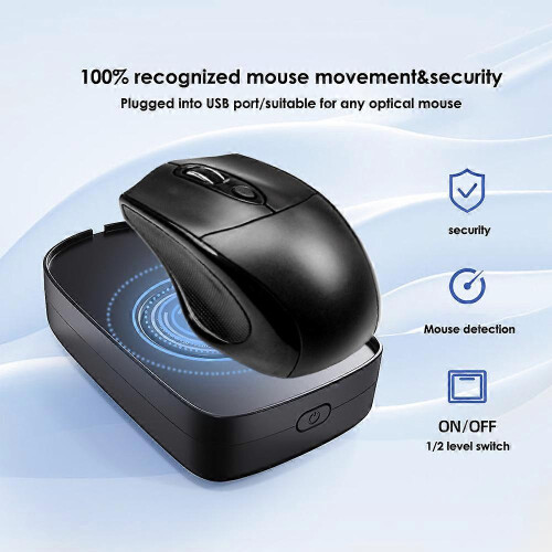 Undetectable Mouse Jiggler 5V 1A Simulate Mouse Mover Wired Wireless Mouse Compatible for Computer Awakening for Keeps PC Active 2