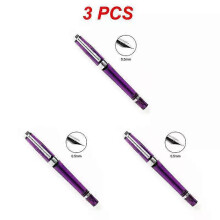 (F 3PCS) 3013 Vacuum Negative Pressure Fountain Pen Resin Transparent Ink Pen EF/F Nib 0.38/0.5mm Fountain Pen Business Gift