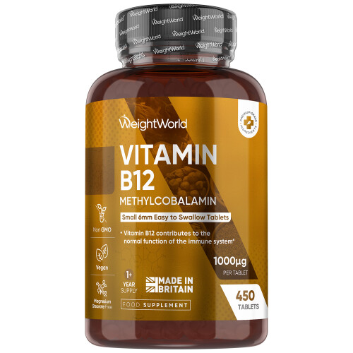 WeightWorld Vitamin B12 Tablets - 450 Tablets (1+ Year Supply)