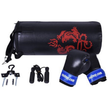 Sacco da boxe - HELLOSHOP26 - Nero - 60 x 25 x 25 cm - 10 kg - Set completo per bambini