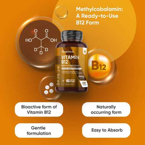 WeightWorld Vitamin B12 Tablets - 450 Tablets (1+ Year Supply) 2