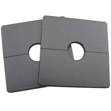 Wall Split Flange 2pcs Black Plastic Square Pipe Hole Cover for Shower Faucet with Seamless Finish